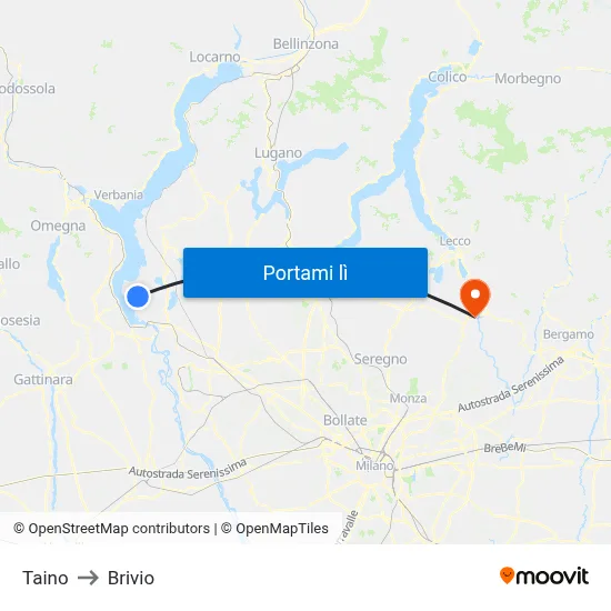 Taino to Brivio map