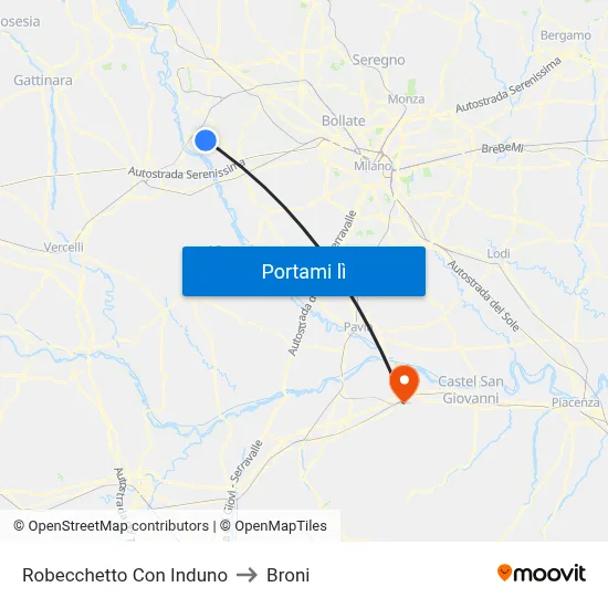 Robecchetto Con Induno to Broni map