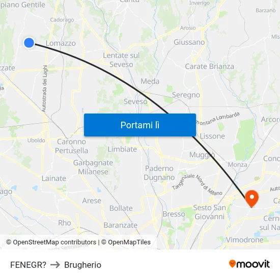 FENEGR? to Brugherio map