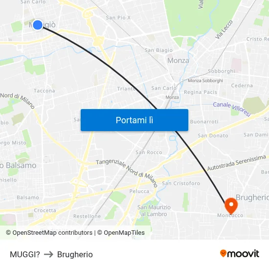 MUGGI? to Brugherio map
