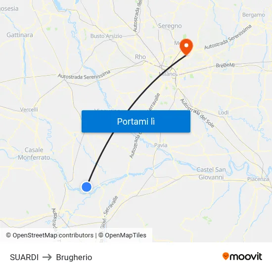 SUARDI to Brugherio map