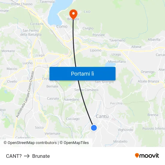 CANT? to Brunate map