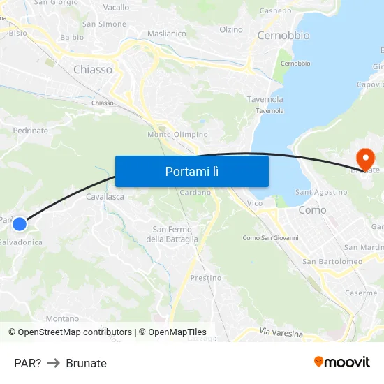 PAR? to Brunate map