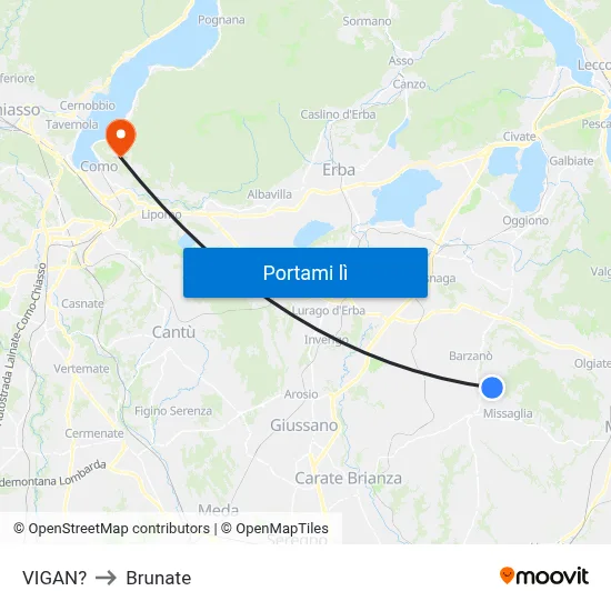 VIGAN? to Brunate map