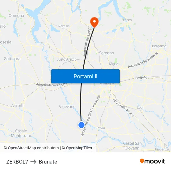 ZERBOL? to Brunate map