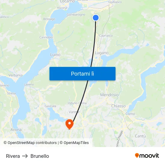 Rivera to Brunello map