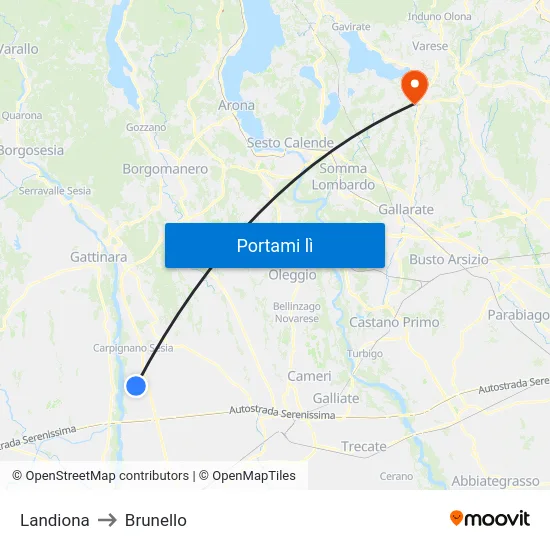 Landiona to Brunello map