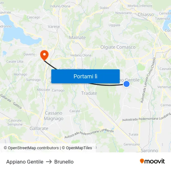 Appiano Gentile to Brunello map
