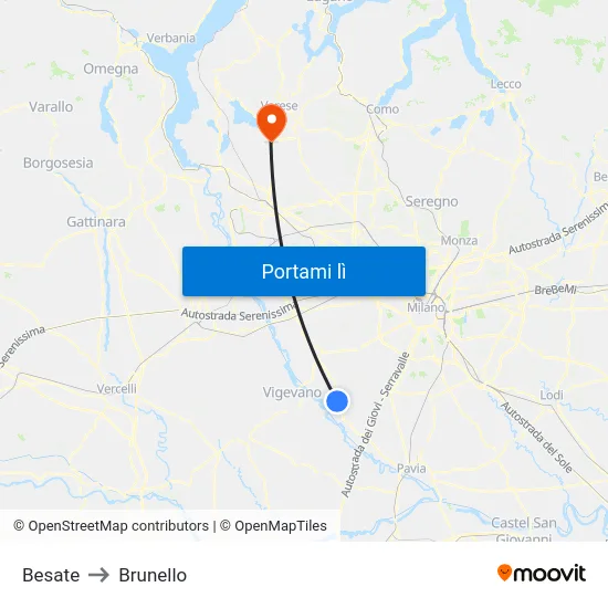 Besate to Brunello map