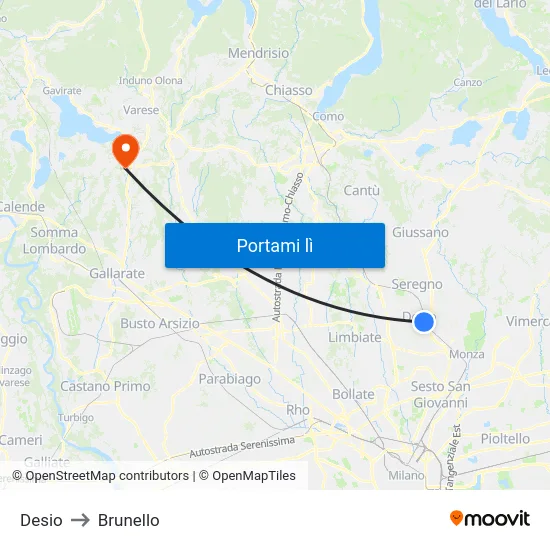 Desio to Brunello map