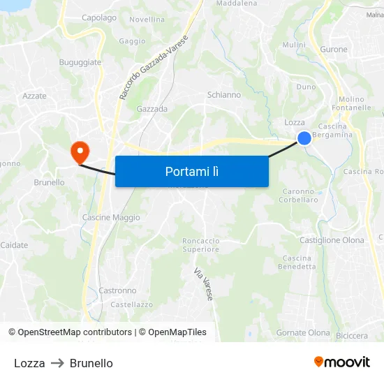 Lozza to Brunello map
