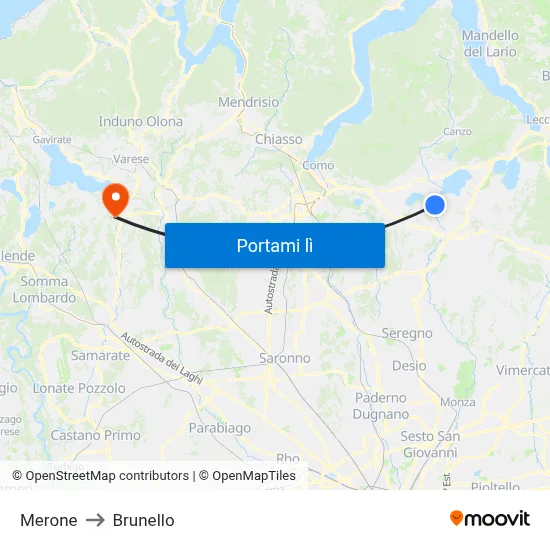 Merone to Brunello map
