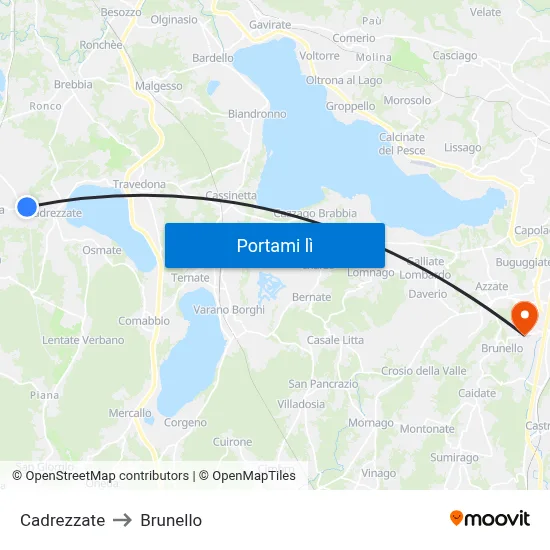 Cadrezzate to Brunello map