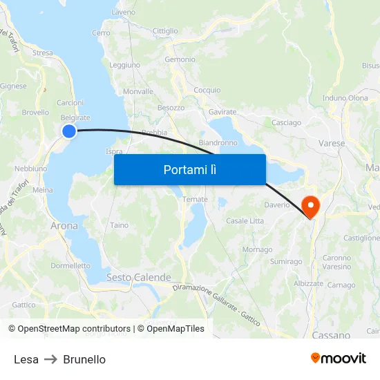 Lesa to Brunello map