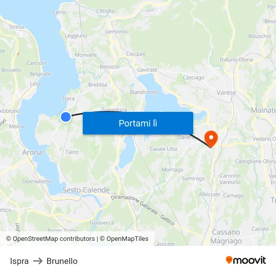 Ispra to Brunello map