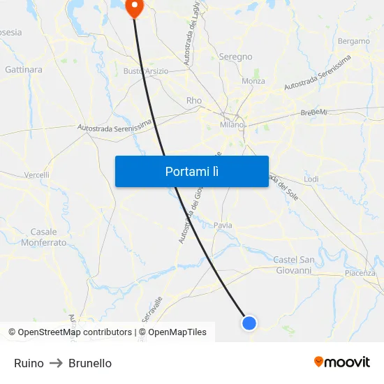 Ruino to Brunello map