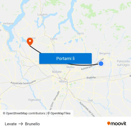 Levate to Brunello map