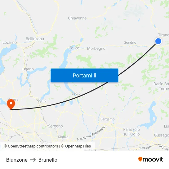 Bianzone to Brunello map