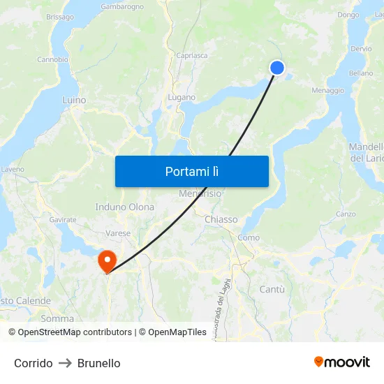 Corrido to Brunello map