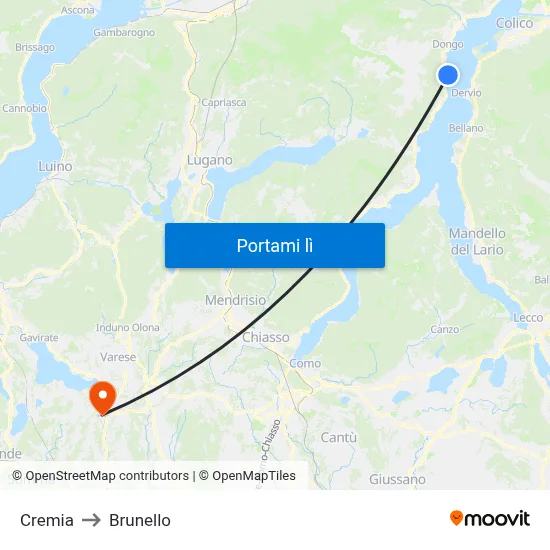 Cremia to Brunello map