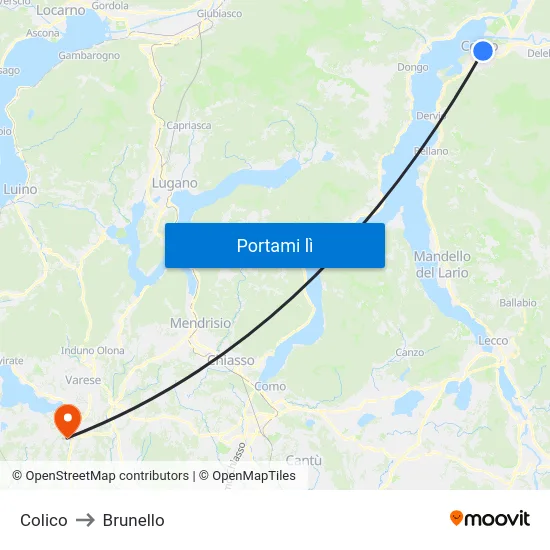 Colico to Brunello map