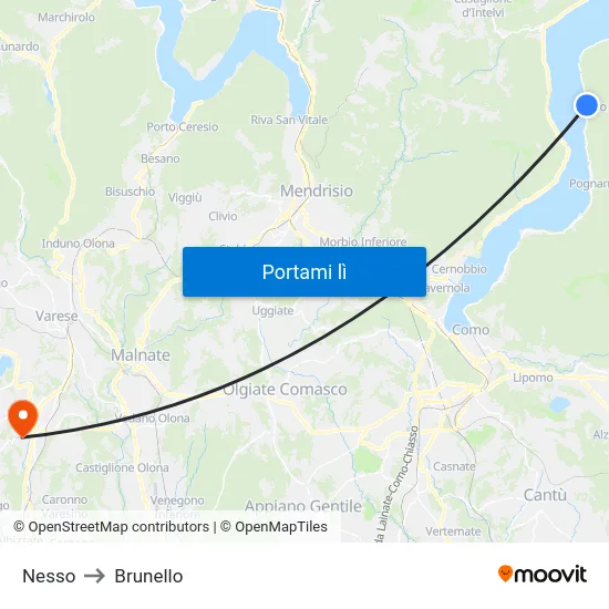 Nesso to Brunello map