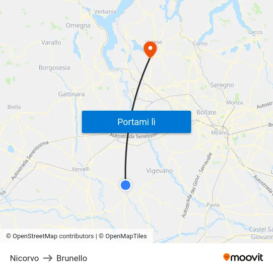 Nicorvo to Brunello map