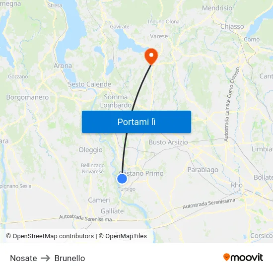 Nosate to Brunello map