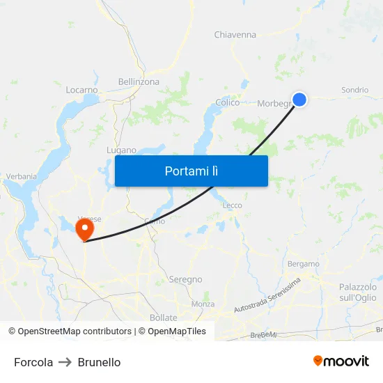 Forcola to Brunello map