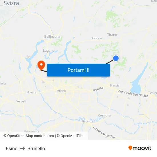 Esine to Brunello map