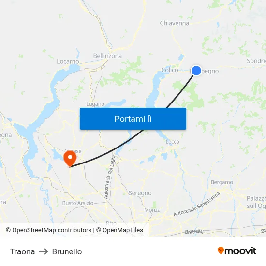 Traona to Brunello map