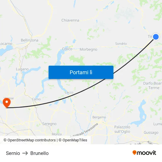 Sernio to Brunello map