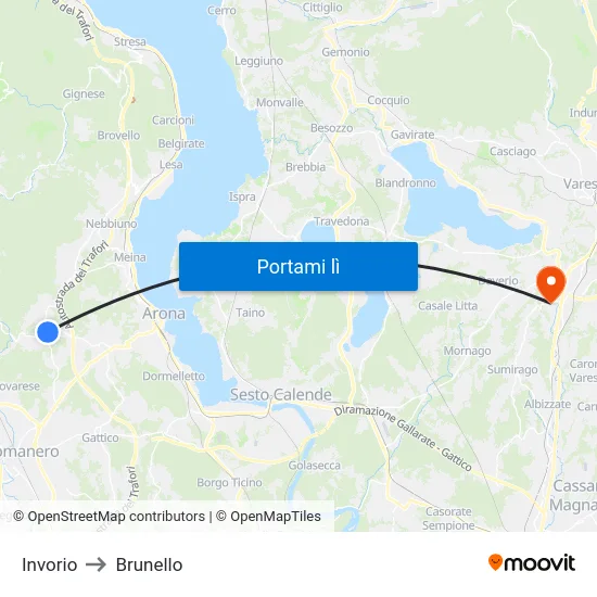 Invorio to Brunello map