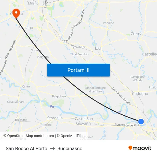 San Rocco Al Porto to Buccinasco map