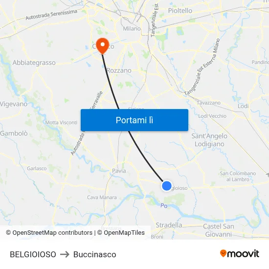 BELGIOIOSO to Buccinasco map