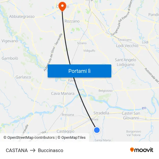 CASTANA to Buccinasco map