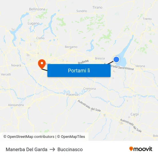Manerba Del Garda to Buccinasco map