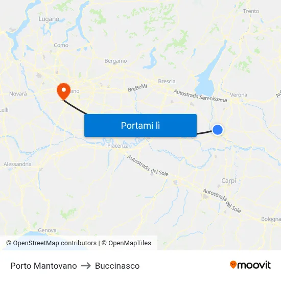 Porto Mantovano to Buccinasco map