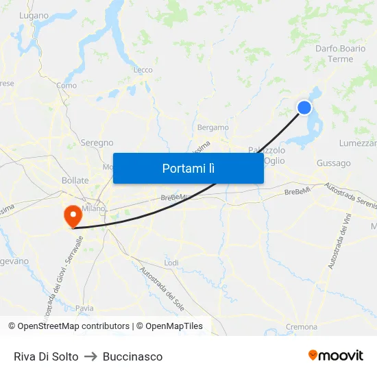 Riva Di Solto to Buccinasco map
