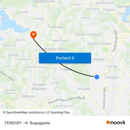 FENEGR? to Buguggiate map