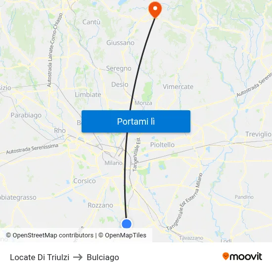 Locate Di Triulzi to Bulciago map