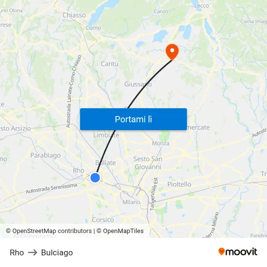 Rho to Bulciago map