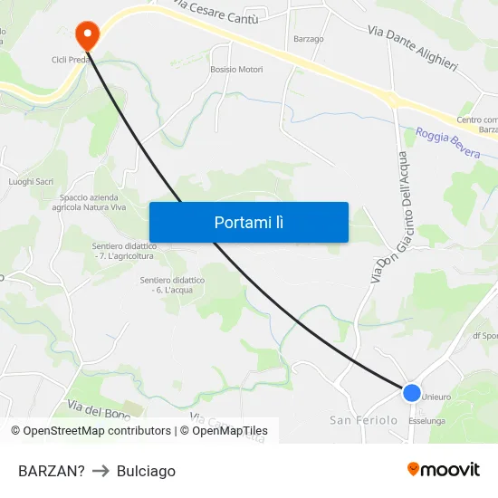 BARZAN? to Bulciago map