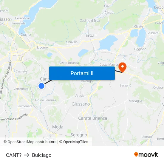 CANT? to Bulciago map