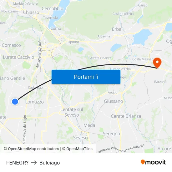 FENEGR? to Bulciago map