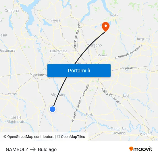 GAMBOL? to Bulciago map