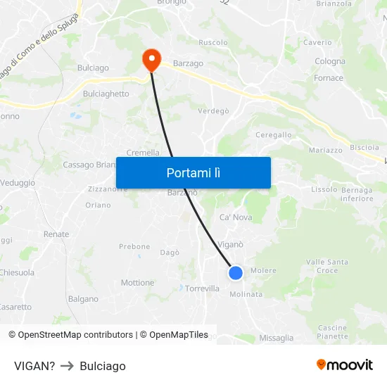 VIGAN? to Bulciago map