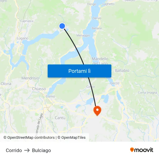Corrido to Bulciago map