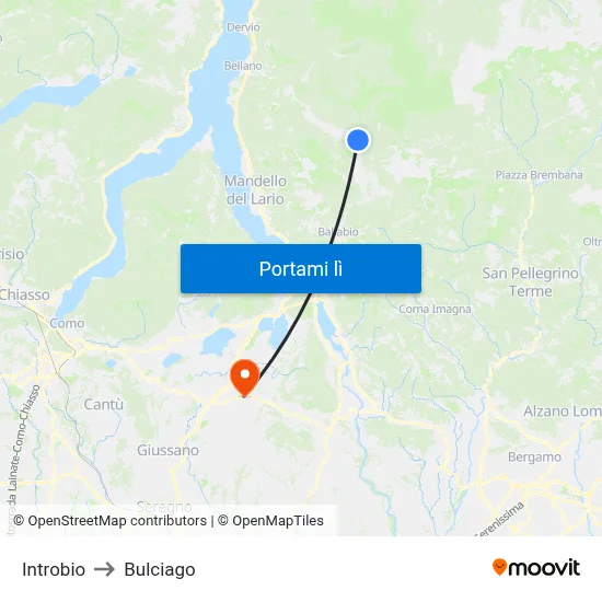 Introbio to Bulciago map