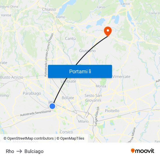 Rho to Bulciago map